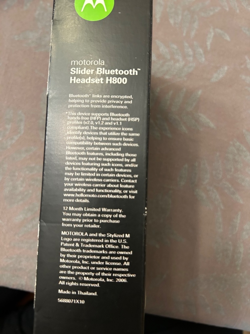 Motorola slider bluetooth head set H8oo - Picture 2 of 4